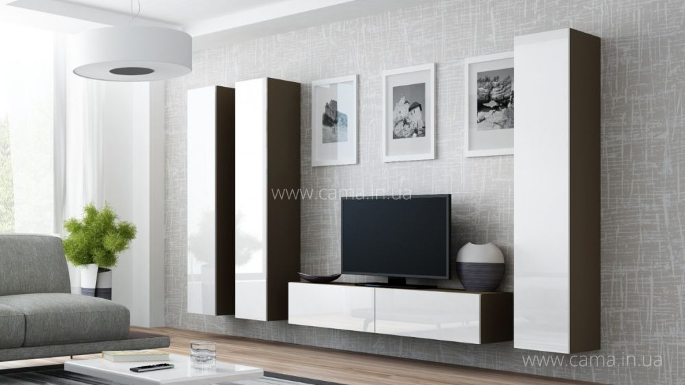 Гостиная Vigo 14 лате/белый глянец Гостиная Vigo 14 лате/белый глянец