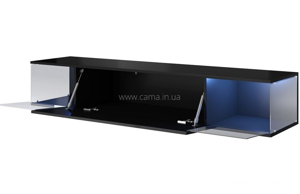 Тумба ТВ SKY Черный/Черный глянец Тумба ТВ SKY Черный/Черный глянец