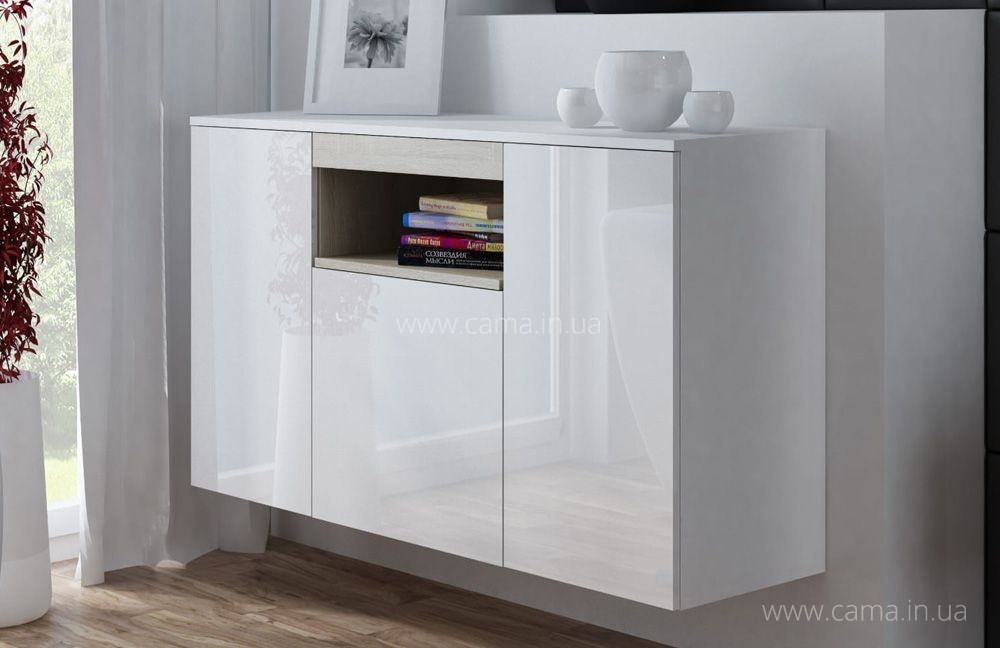 Комод VIVA Белый глянец/Дуб Сонома Комод VIVA Белый глянец/Дуб Сонома