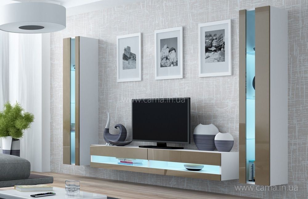 Гостиная Vigo New 3 белый/латте глянец Гостиная Vigo New 3 белый/латте глянец