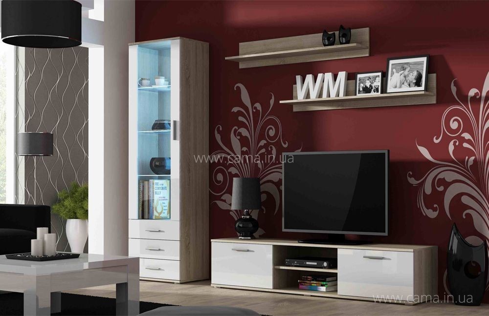 Гостиная Soho 1 дуб сонома/белый глянец Гостиная Soho 1 дуб сонома/белый глянец