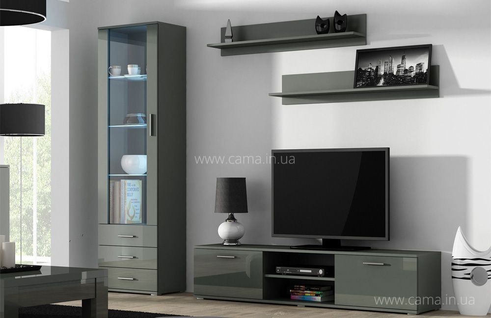 Гостиная Soho 1 серый/серый глянец Гостиная Soho 1 серый/серый глянец