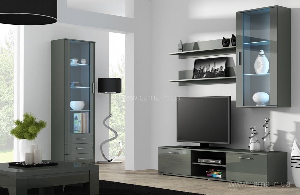 Гостиная Soho 6 серый/серый глянец Гостиная Soho 6 серый/серый глянец