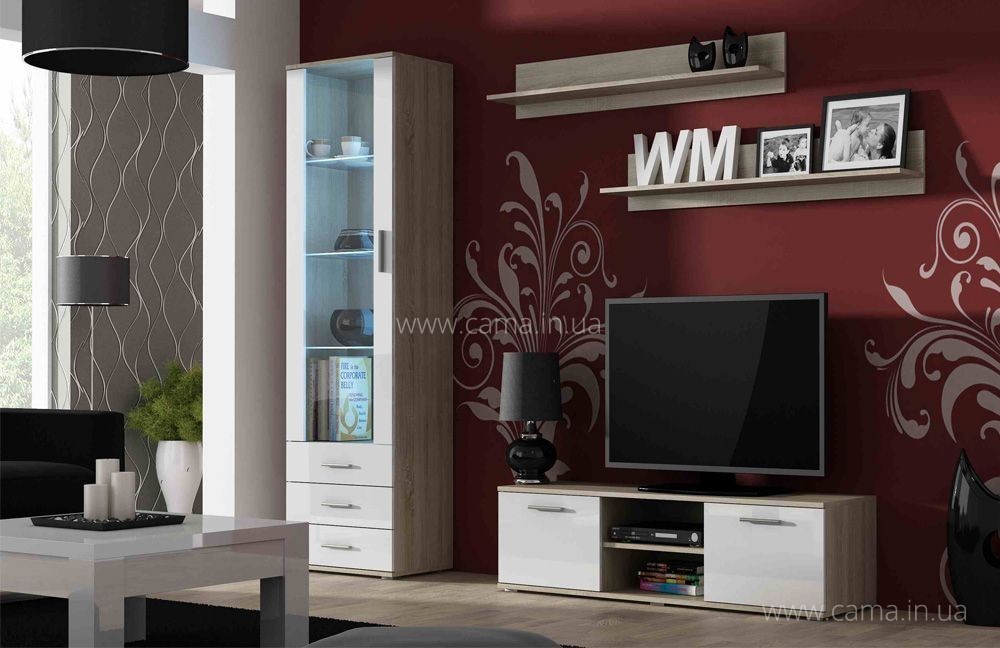 Гостиная Soho 7 дуб сонома/белый глянец Гостиная Soho 7 дуб сонома/белый глянец