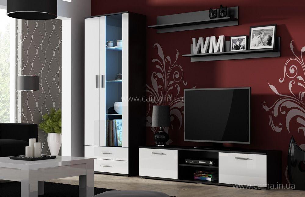 Гостиная Soho 8 черный/белый глянец Гостиная Soho 8 черный/белый глянец