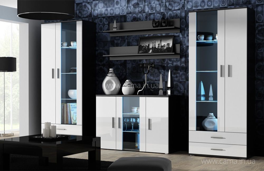 Гостиная Soho 10 черный/белый глянец Гостиная Soho 10 черный/белый глянец