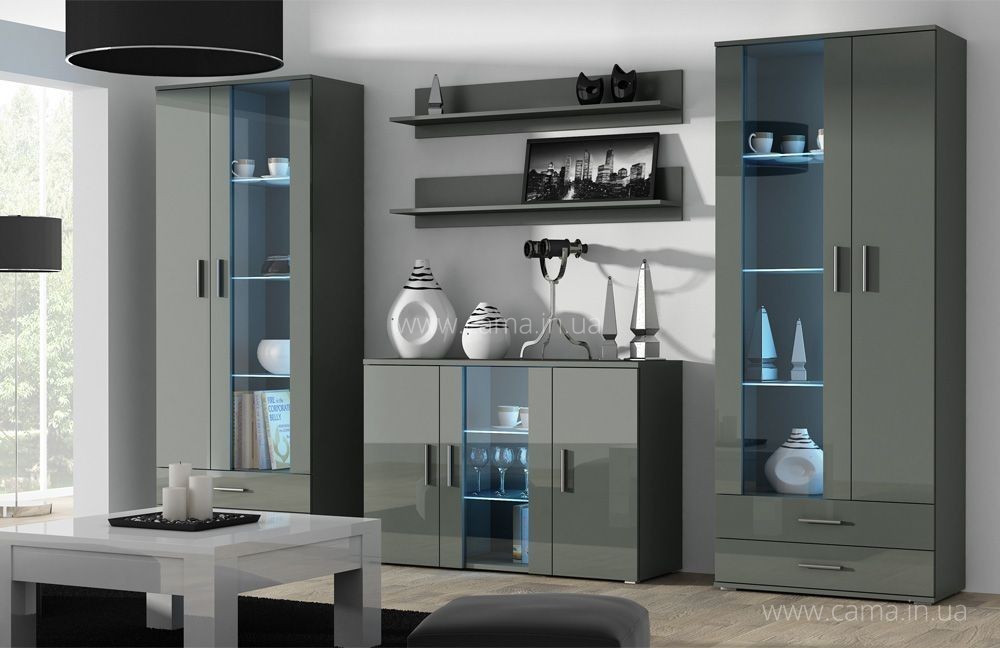 Гостиная Soho 10 серый/серый глянец Гостиная Soho 10 серый/серый глянец