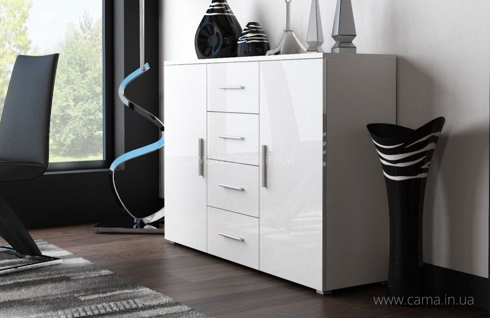Комод Soho (Uni) белый/белый глянец Комод Soho (Uni) белый/белый глянец