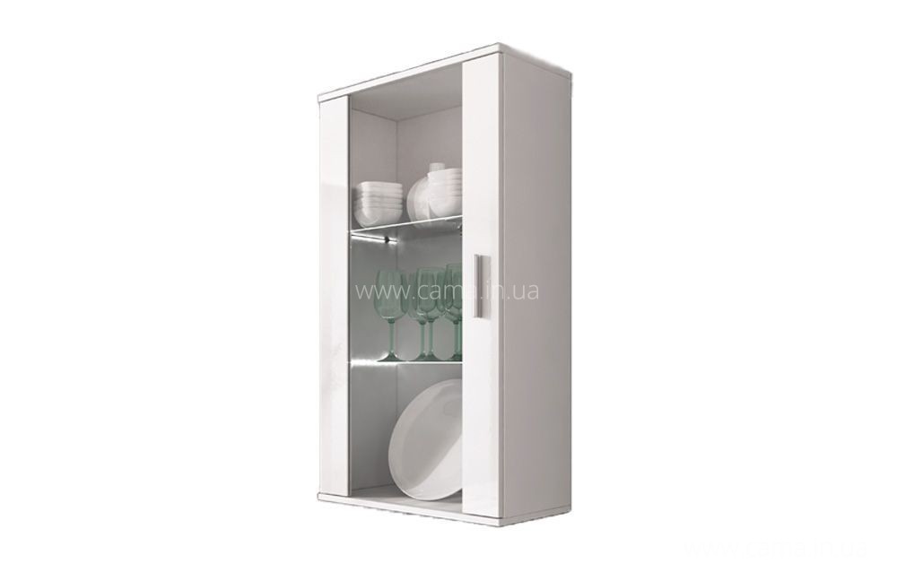 Витрина навесная Soho белый/белый глянец Витрина навесная Soho белый/белый глянец