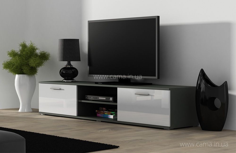 Тумба Тв Soho 180 серый/белый глянец Тумба Тв Soho 180 серый/белый глянец