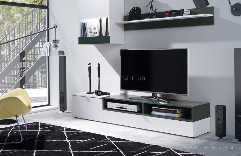 Гостиная Pat Белый/темно-зеленый Гостиная Pat Белый/темно-зеленый