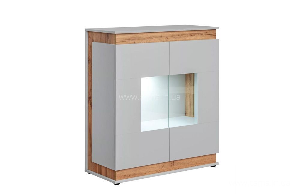 Витрина низкая BERLIN Артизан/Жемчужно-серый Витрина низкая BERLIN Артизан/Жемчужно-серый