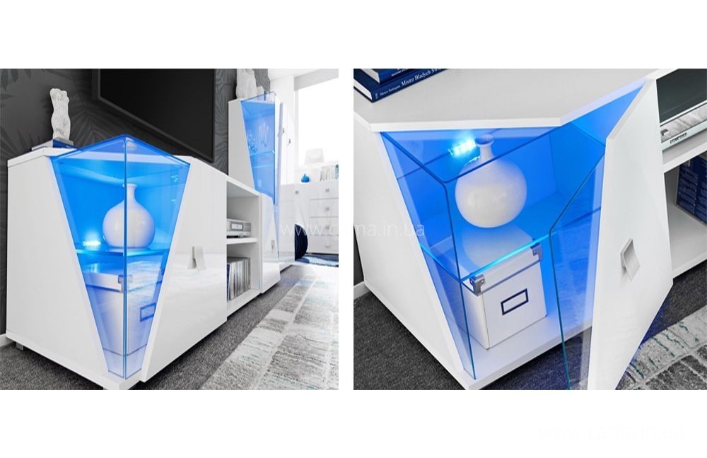 Тумба ТВ EDGE Белый/Белый глянец Тумба ТВ EDGE Белый/Белый глянец