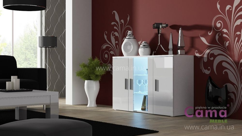 Комод Soho S7 белый/белый глянец Комод Soho S7 белый/белый глянец