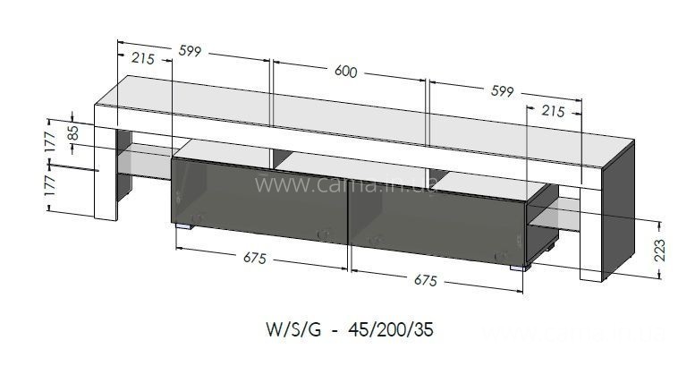 Тумба ТВ Solo - черный/черный глянец Тумба ТВ Solo - черный/черный глянец
