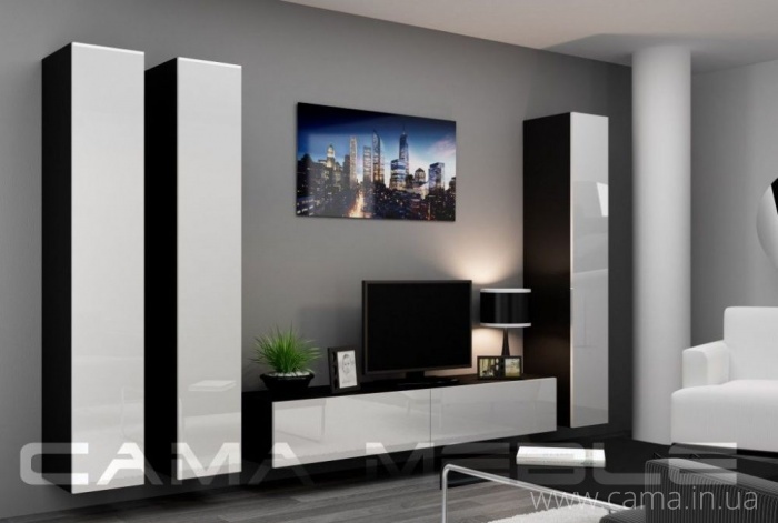 Гостиная Vigo 1 черный/белый глянец