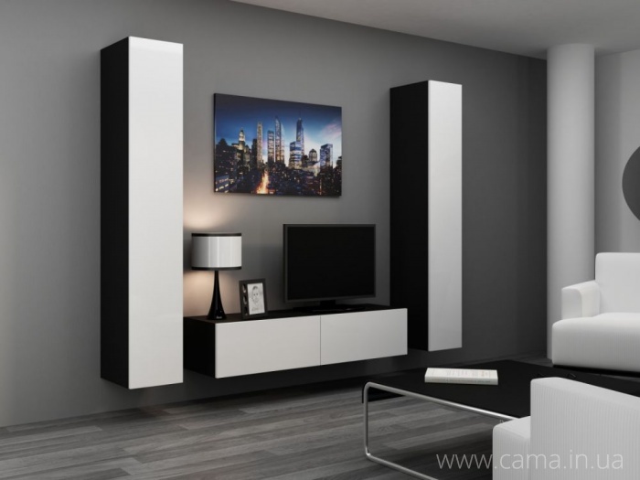 Гостиная Vigo 9 черный/белый глянец