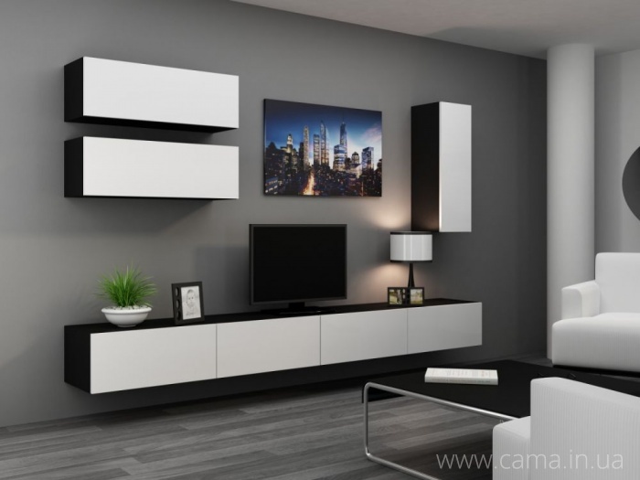 Гостиная Vigo 13 черный/белый глянец