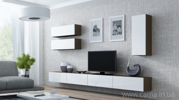 Гостиная Vigo 13 лате/белый глянец