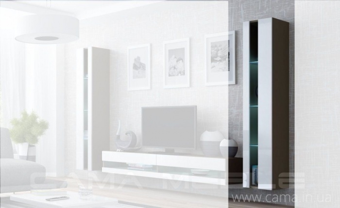 Витрина открытая Vigo 180 латте/белый глянец Витрина открытая Vigo 180 латте/белый глянец