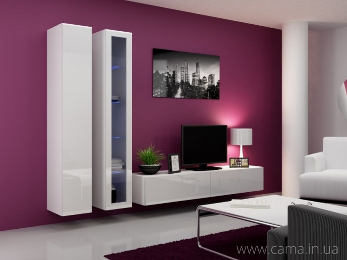 Гостиная Vigo 3 белый/белый глянец Гостиная Vigo 3 белый/белый глянец