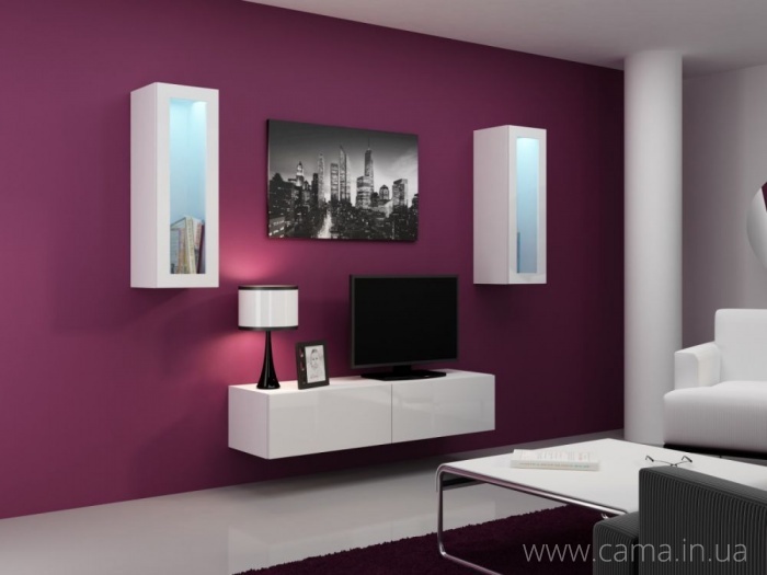 Гостиная Vigo 8 белый/белый глянец Гостиная Vigo 8 белый/белый глянец