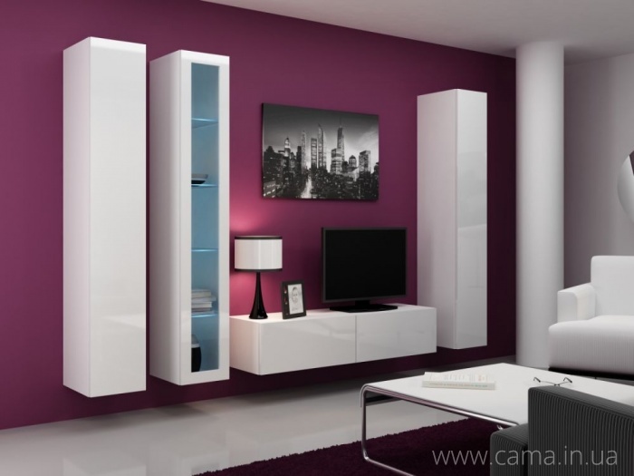 Гостиная Vigo 15 белый/белый глянец Гостиная Vigo 15 белый/белый глянец