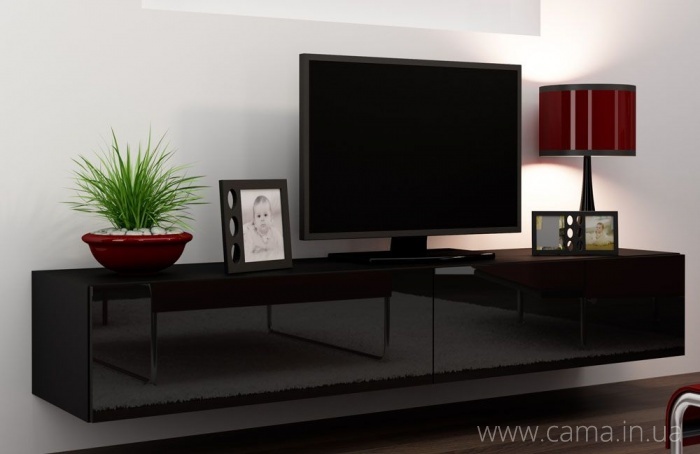 Тумба ТВ Vigo черный глянец 180 Тумба ТВ Vigo черный глянец 180