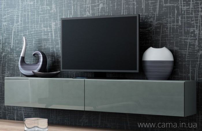 Тумба ТВ Vigo серый/серый глянец 180 Тумба ТВ Vigo серый/серый глянец 180