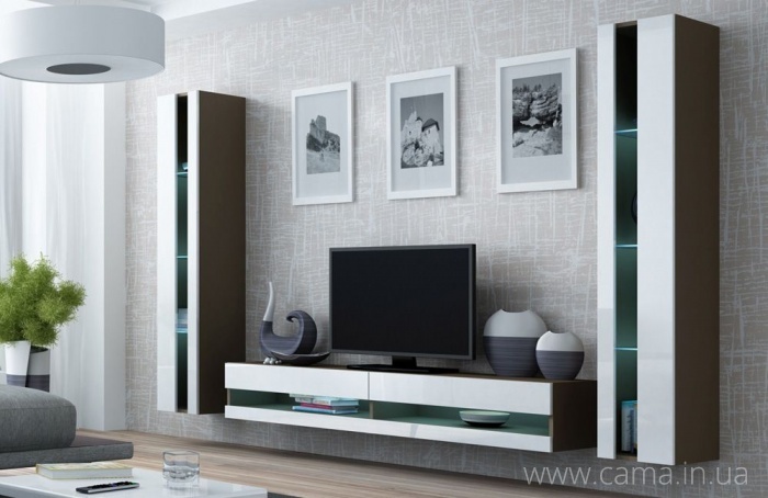 Гостиная Vigo New 3 латте/белый глянец