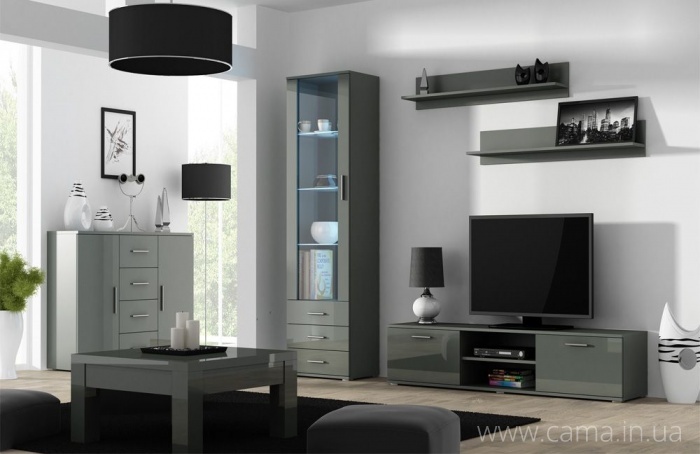 Гостиная Soho 2 серый/серый глянец Гостиная Soho 2 серый/серый глянец