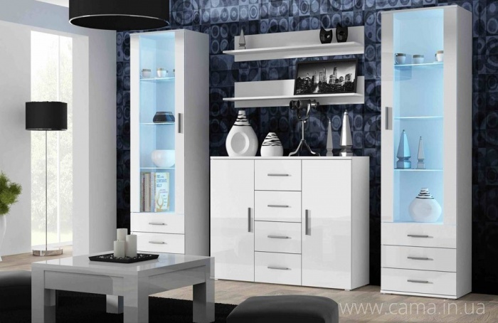 Гостиная Soho 3 белый/белый глянец