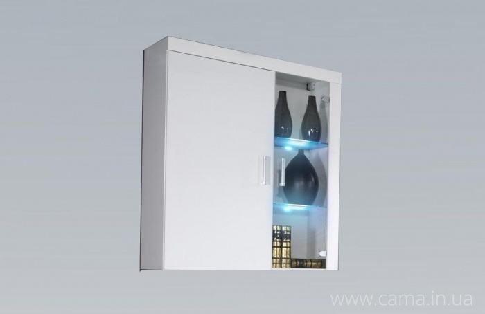 Витрина навесная Samba белый глянец