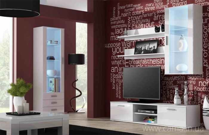 Гостиная Soho 6 белый/белый глянец