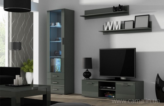 Гостиная Soho 7 серый/серый глянец