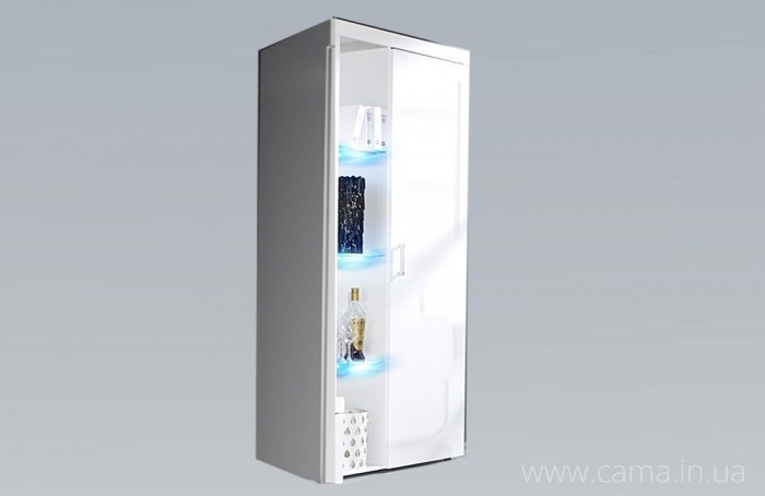 Витрина высокая Samba белый глянец