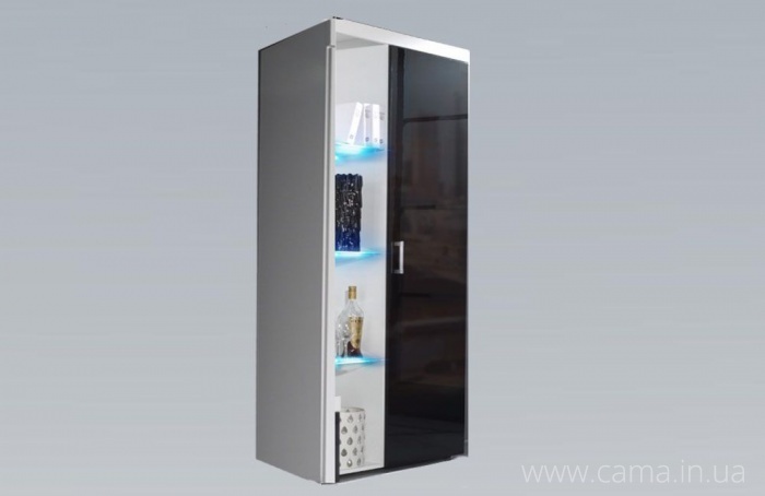 Витрина высокая Samba черный глянец