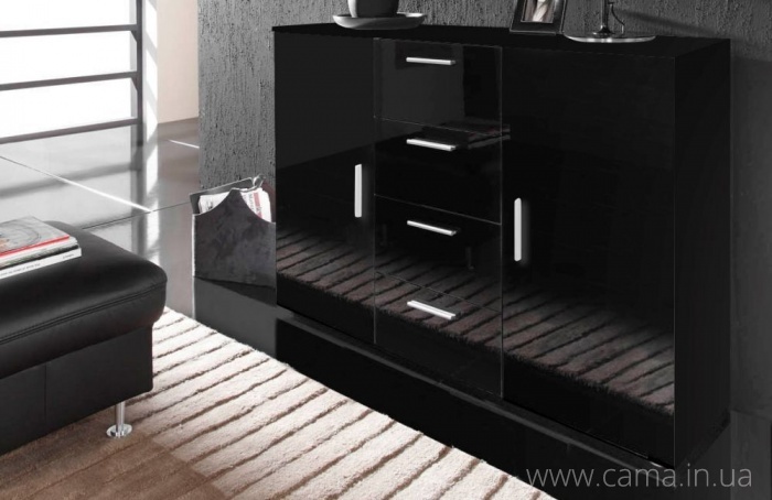 Комод Soho (Uni) черный/черный глянец