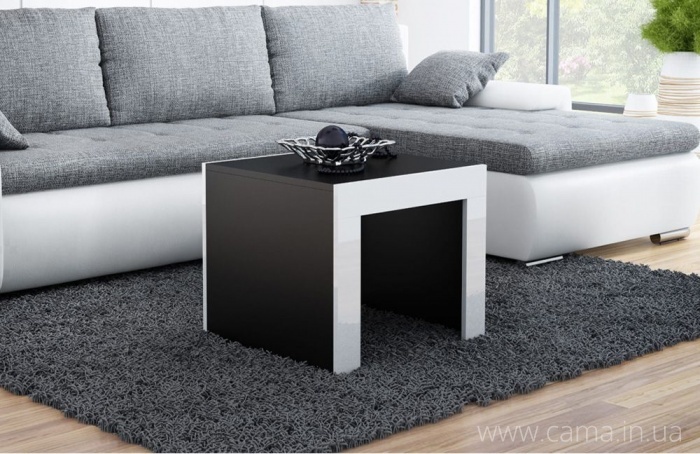 Столик журнальный TESS Черный/Белый 60