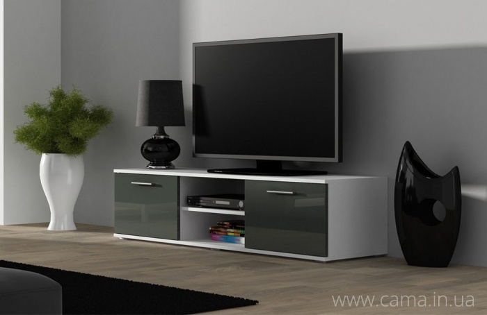 Тумба Тв Soho 140 белый/серый глянец Тумба Тв Soho 140 белый/серый глянец