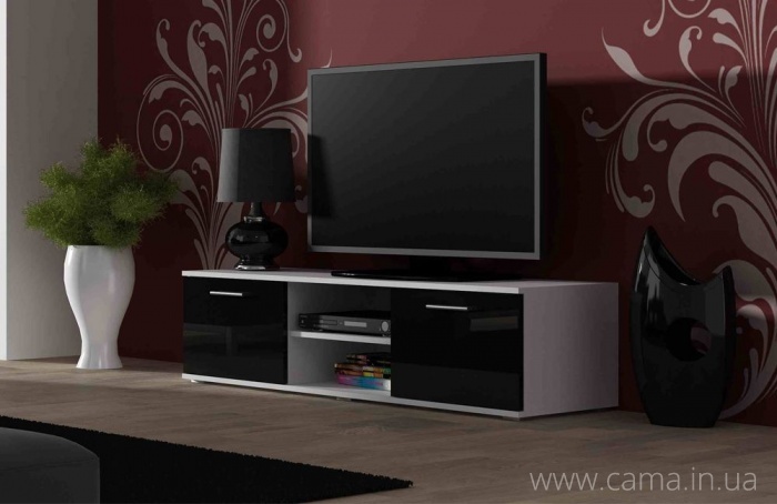 Тумба Тв Soho 140 белый/черный глянец Тумба Тв Soho 140 белый/черный глянец