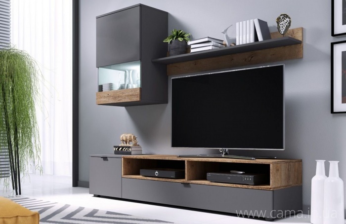 Гостиная Pat Серый/дуб Лефкас Гостиная Pat Серый/дуб Лефкас