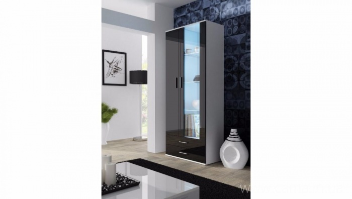 Витрина высокая Soho S-6 белый/черный глянец Витрина высокая Soho S-6 белый/черный глянец