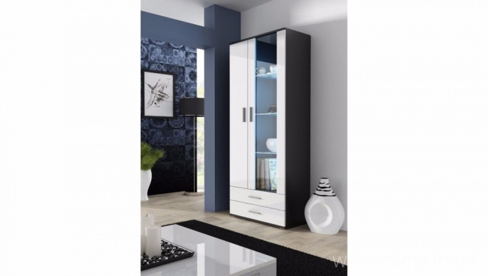 Витрина высокая Soho S-6 черный/белый глянец Витрина высокая Soho S-6 черный/белый глянец