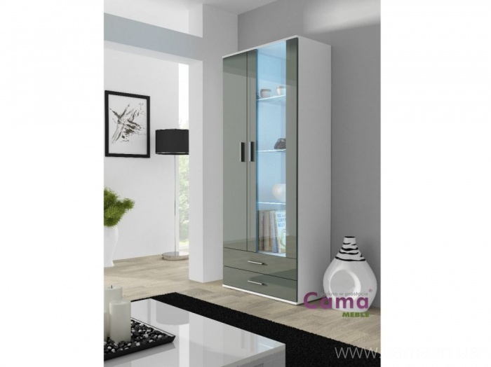 Витрина высокая Soho S-6 белый/серый глянец Витрина высокая Soho S-6 белый/серый глянец