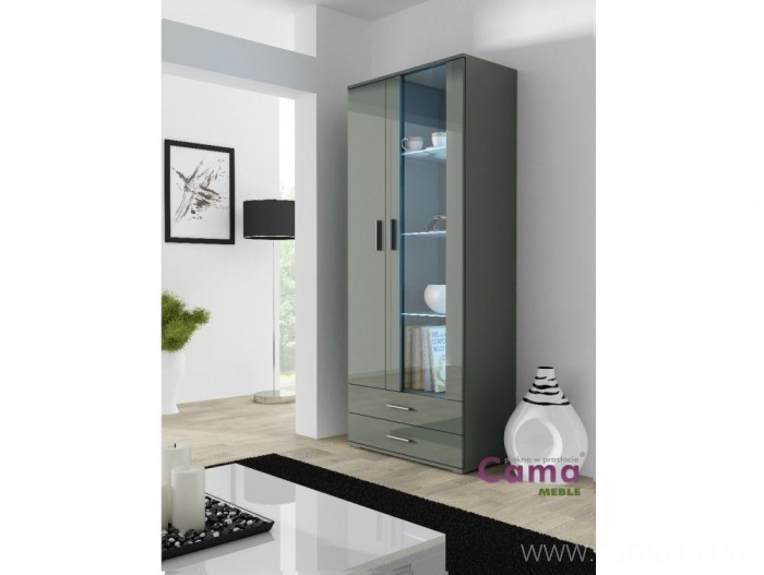 Витрина высокая Soho S-6 серый/серый глянец Витрина высокая Soho S-6 серый/серый глянец