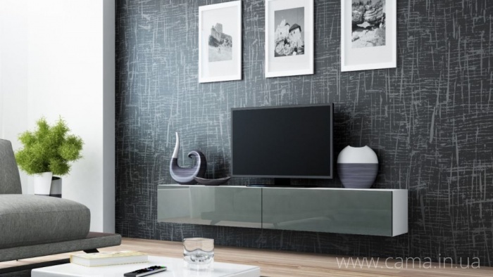 Комод RTV Vigo 140 белый/серый глянец