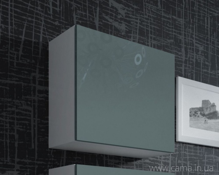 Пенал квадратный Vigo белый/серый глянец