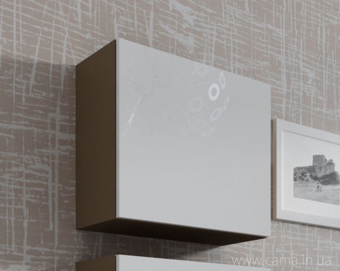 Пенал квадратный Vigo латте/белый глянец